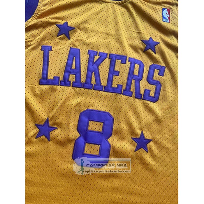 Camiseta Los Angeles Lakers Kobe Bryant NO 8 Mitchell & Ness 1957 Amarillo